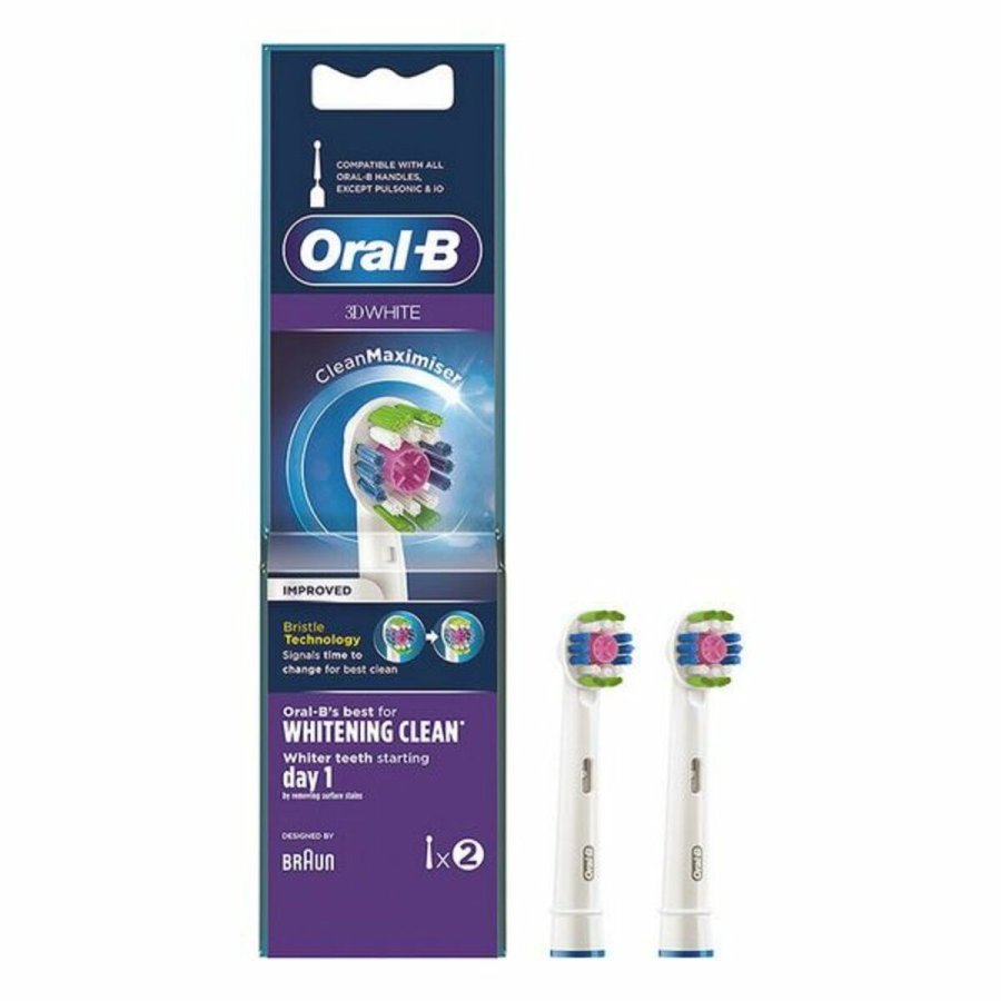 Tandbrstehoved 3D White Whitening Clean Oral-B D White Whitening Clean (2 pcs) 2 enheder #1