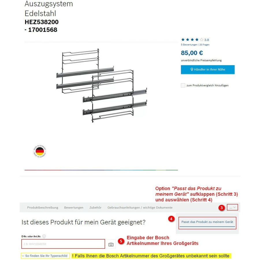 Multifunktions-ovn BOSCH HEZ538000 #6