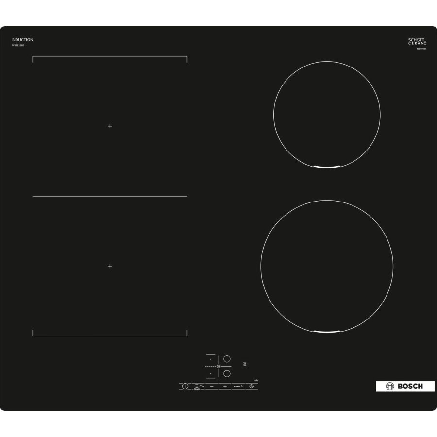 Plade i glaskeramik BOSCH PKF611BB8E 6600W 60 cm #3