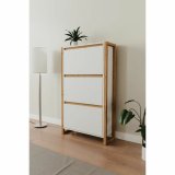 Skostativ Hvid Hrast 70 x 25 x 125 cm #3