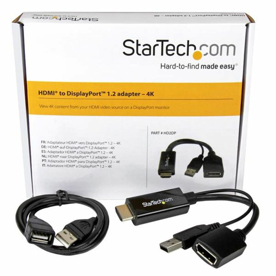 DisplayPort til HDMI-adapter Startech HD2DP                Sort 4K #4