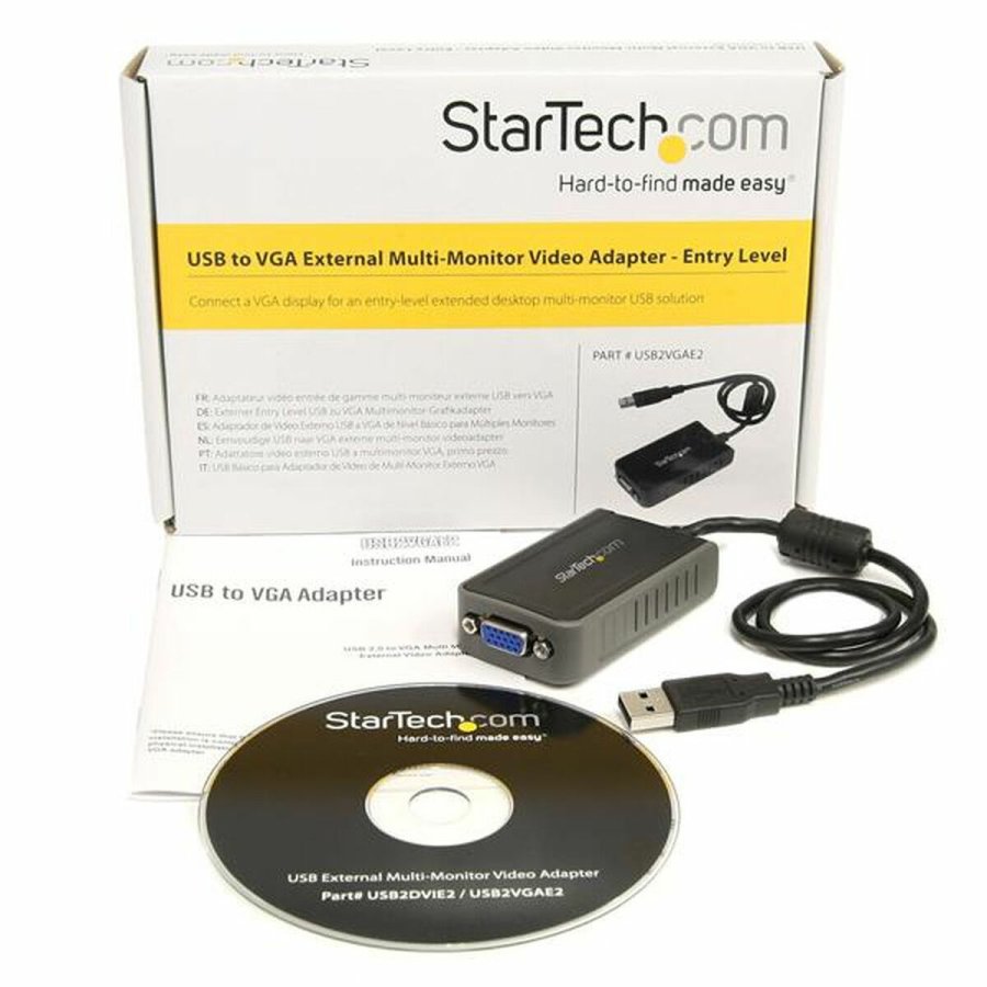 USB til VGA-adapter Startech USB2VGAE2            Sort #4