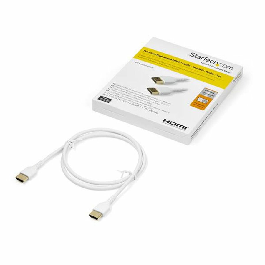 HDMI-kabel Startech RHDMM1MPW            4K Ultra HD 1 m Hvid #4