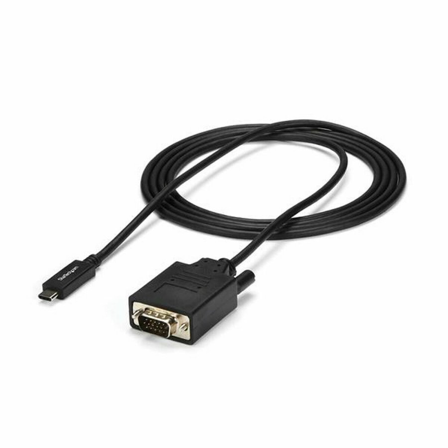 USB C til VGA-kabel Startech CDP2VGAMM2MB         (2 m) Sort #1