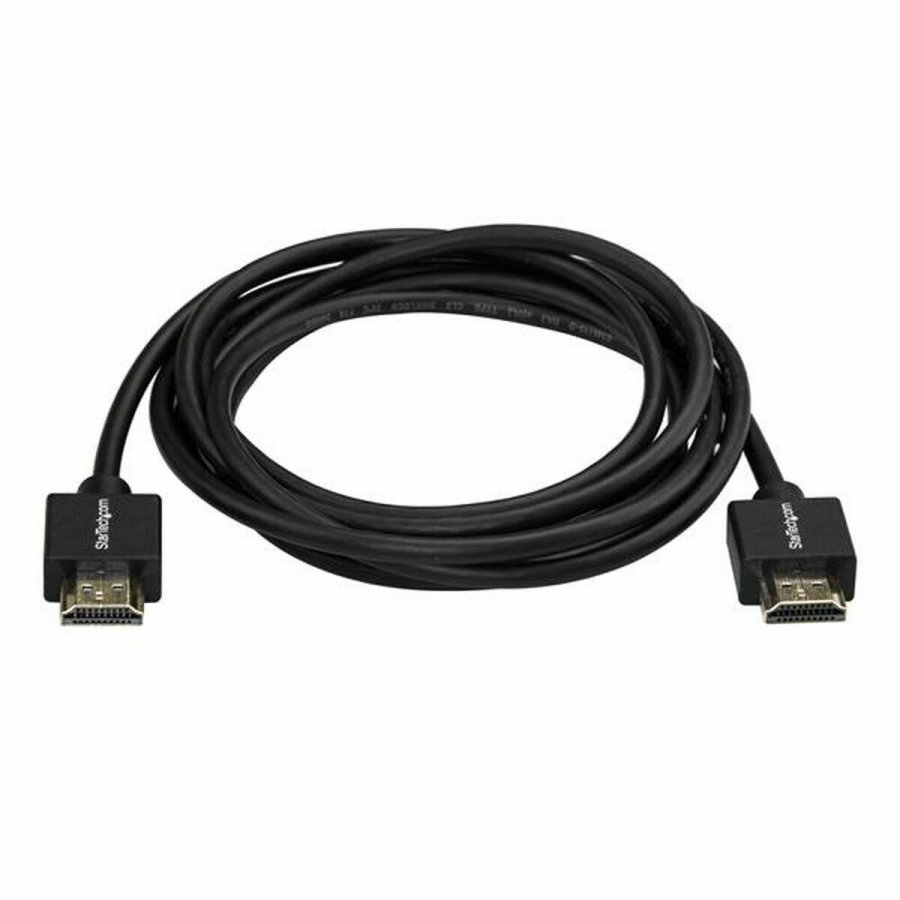 HDMI-kabel Startech HDMM2MLP 4K Ultra HD 2 m Sort #1