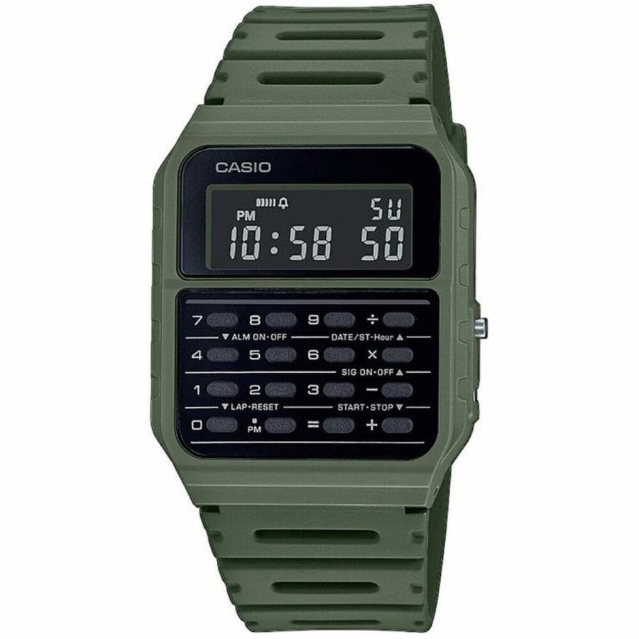 Unisex ur Casio CALCULATOR Sort Grn #1