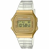 Unisex ur Casio VINTAGE COLLECTION - TRANSPARENT BAND - GOLD #2