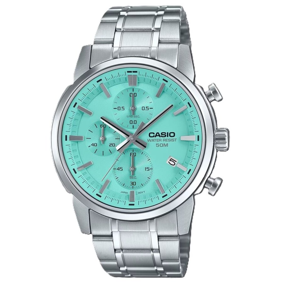 Herreur Casio CHRONO DATE SILVER AQUA #1