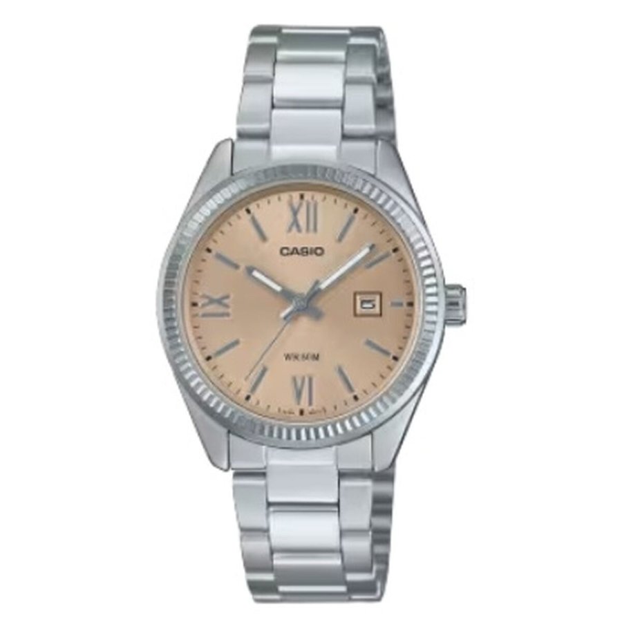 Dameur Casio LADY DATE - CHAMPAGNE Slvfarvet ( 30 mm) #1