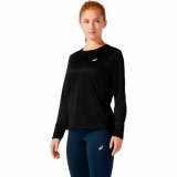 Langrmet Trje til Kvinder Asics Core LS Sort #1