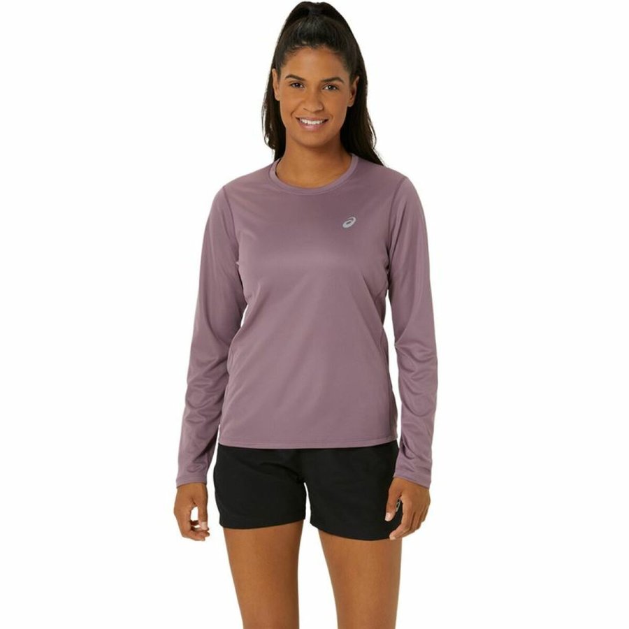 Lang�rmet Tr�je til Kvinder Asics Core Ls Top Pink Blomme #1