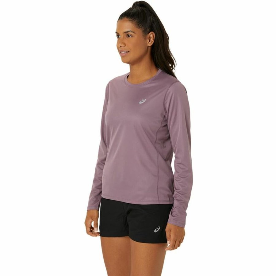 Lang�rmet Tr�je til Kvinder Asics Core Ls Top Pink Blomme #3