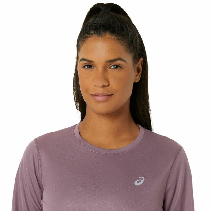 Lang�rmet Tr�je til Kvinder Asics Core Ls Top Pink Blomme #4