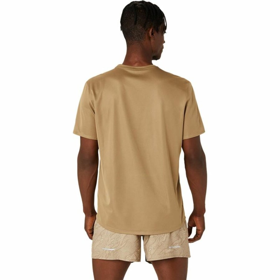 Kortrmet T-shirt til Mnd Asics Fujitrail Logo Ss Top Brun Beige #2