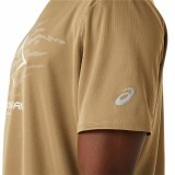 Kortrmet T-shirt til Mnd Asics Fujitrail Logo Ss Top Brun Beige #5