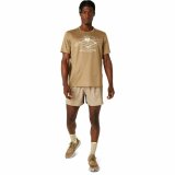 Kortrmet T-shirt til Mnd Asics Fujitrail Logo Ss Top Brun Beige #6