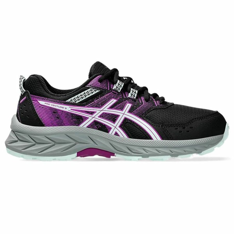 Sportssko til b�rn Asics Pre Venture 9 Gs Sort Pink #1