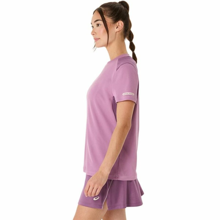 Kortrmet T-shirt til Mnd Asics Padel Court Ss Top Lilla Violet #3