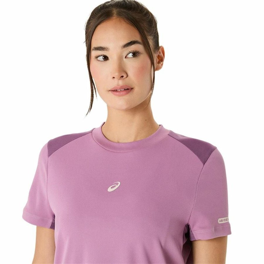 Kortrmet T-shirt til Mnd Asics Padel Court Ss Top Lilla Violet #4