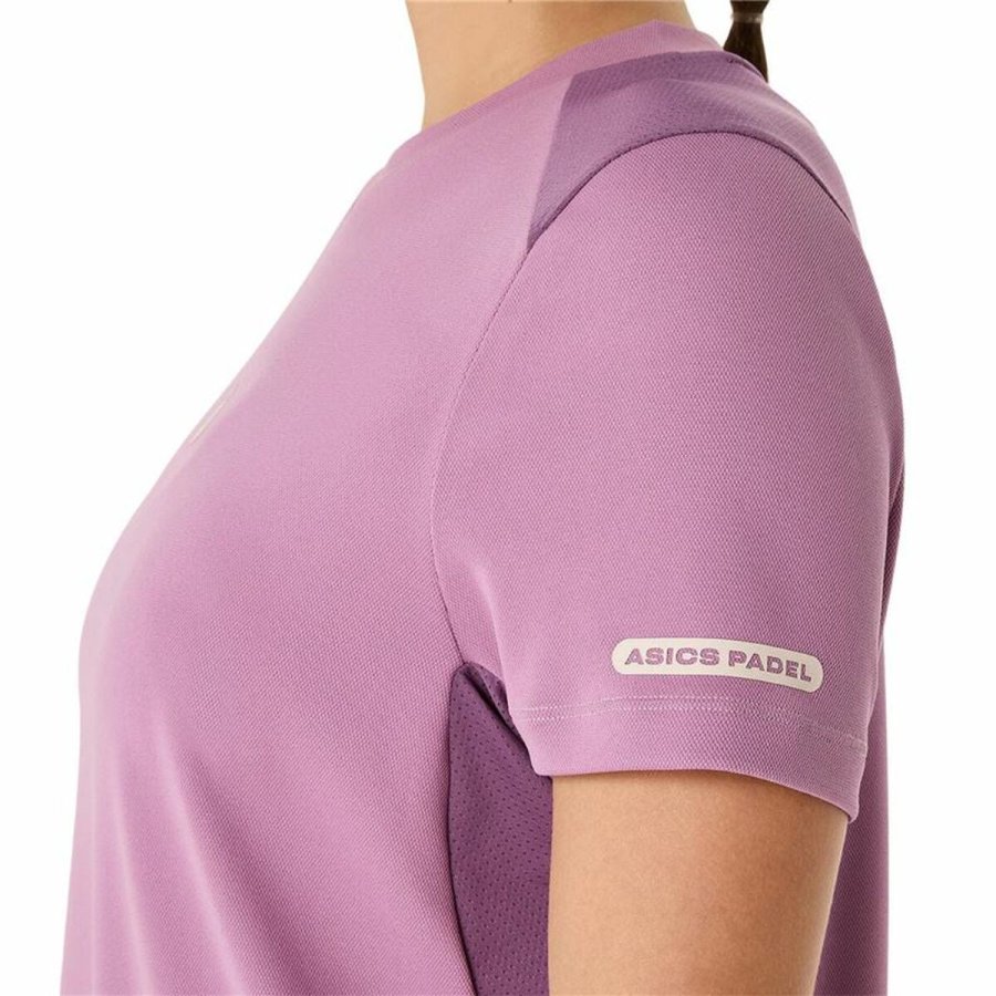 Kortrmet T-shirt til Mnd Asics Padel Court Ss Top Lilla Violet #6