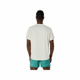 Kortrmet T-shirt til Mnd Asics Fujitrail Logo Ss Top Hvid #2