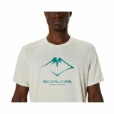 Kortrmet T-shirt til Mnd Asics Fujitrail Logo Ss Top Hvid #3
