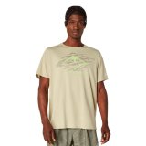 Kort�rmet T-shirt til M�nd Asics Fujitrail Logo Beige #1