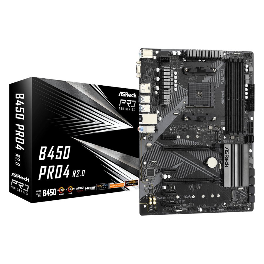 Motherboard ASRock B450 Pro4 R2.0 AMD B450 AMD AM4 #2