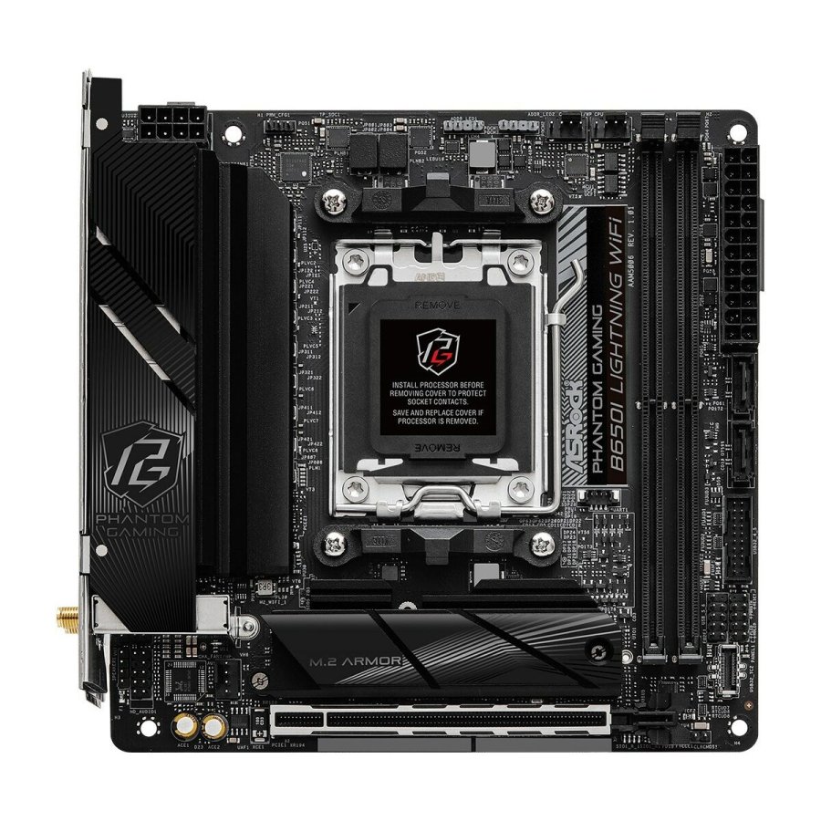 Motherboard ASRock B650I LIGHTNING WIFI Intel Wi-Fi 6 AMD B650 AMD AM5 #1