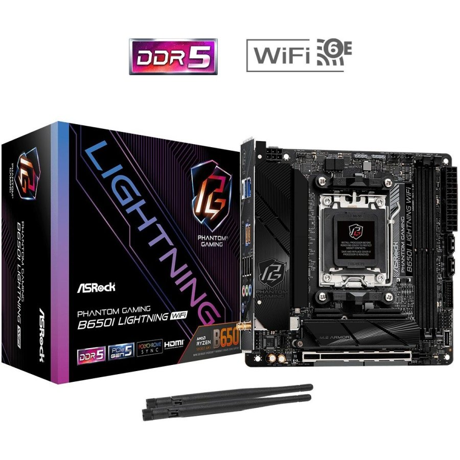 Motherboard ASRock B650I LIGHTNING WIFI Intel Wi-Fi 6 AMD B650 AMD AM5 #6