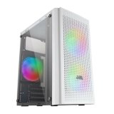 ATX Semi-trn kasse Mars Gaming MC300W Hvid RGB #1