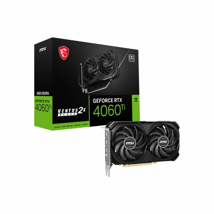 Grafikkort MSI GEFORCE RTX 4060 TI VENTUS 2X BLACK 8G OC Geforce RTX 4060 Ti 8 GB GDDR6 #2