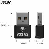 Wi-Fi USB-adapter MSI 302-8ZE30XE-000 Sort #6