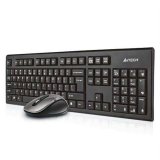 Tastatur og mus A4 Tech 7100N Qwerty UK Sort Monochrome Ingen Engelsk QWERTY Qwerty US #1