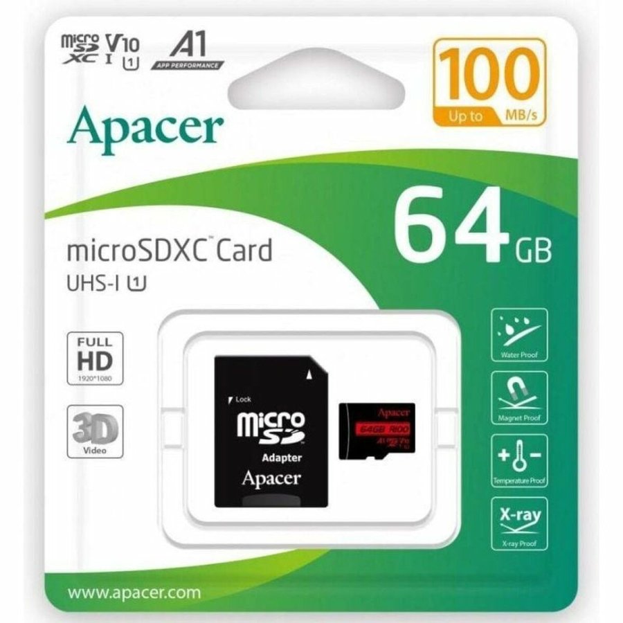 Mikro-SD-hukommelseskort med adapter Apacer XC UHS 1 64 GB #1