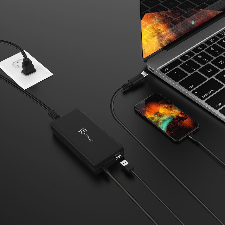 Brbar oplader j5create JUP2290C-EN Sort #4