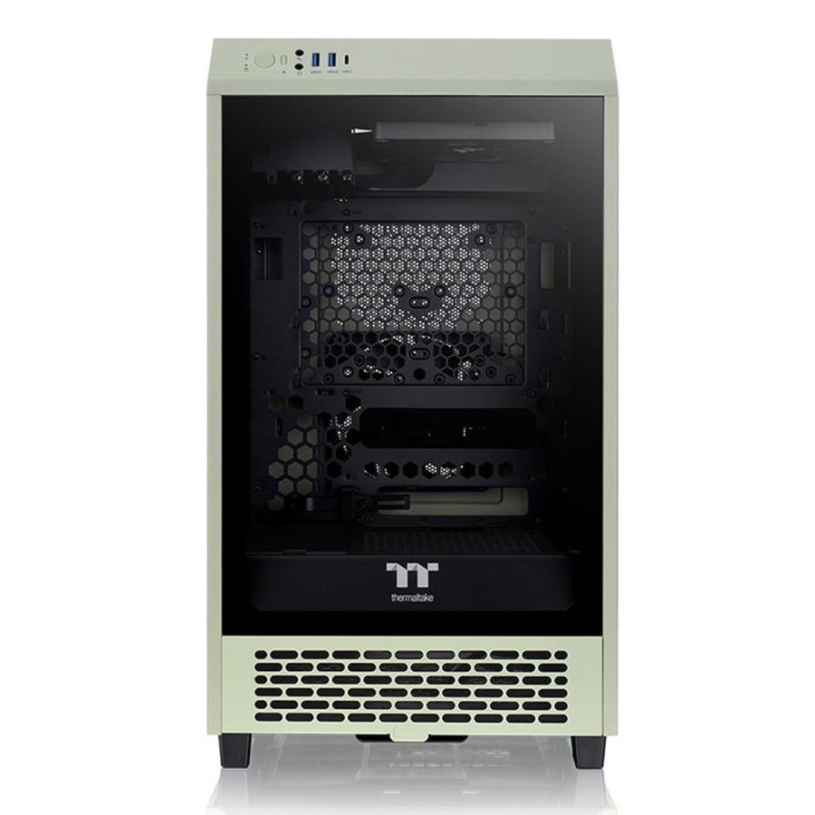 ATX Semi-t�rn kasse THERMALTAKE Tower 200 Sort Gr�n #4