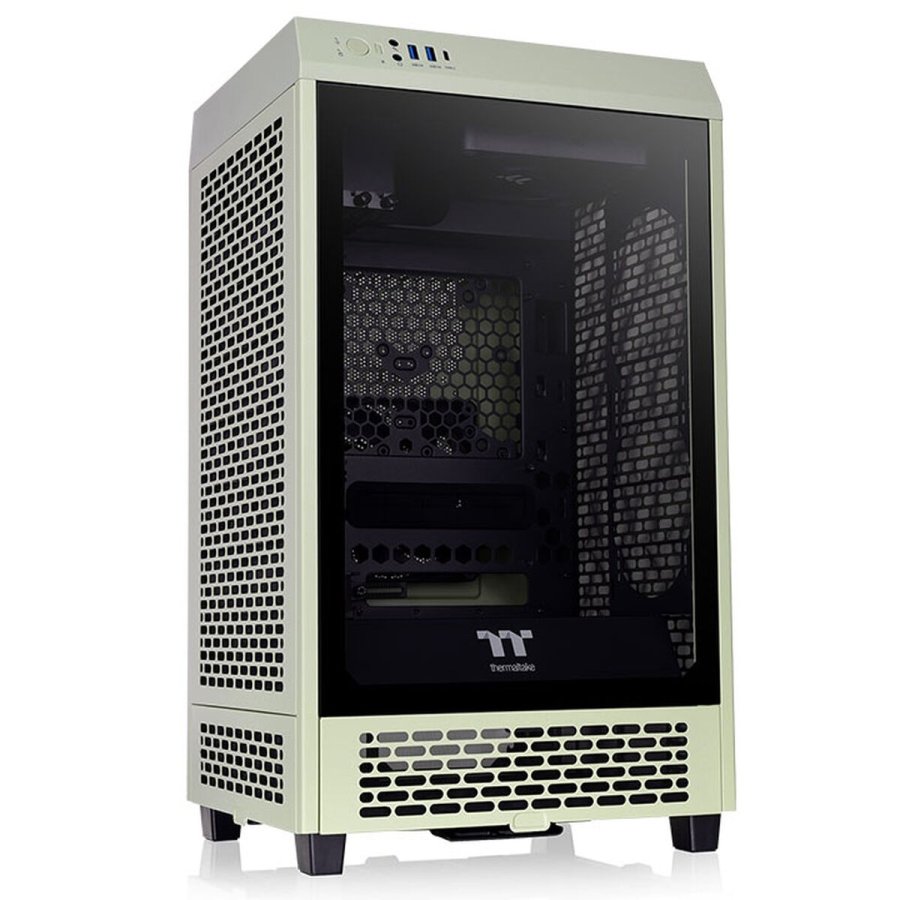 ATX Semi-t�rn kasse THERMALTAKE Tower 200 Sort Gr�n #1