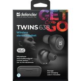 Bluetooth hovedtelefoner Defender Twins 638 Sort #11