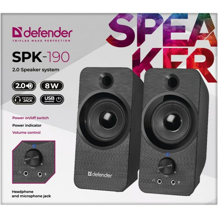 Hjttalere Defender SPK-190 Sort 8 W #3