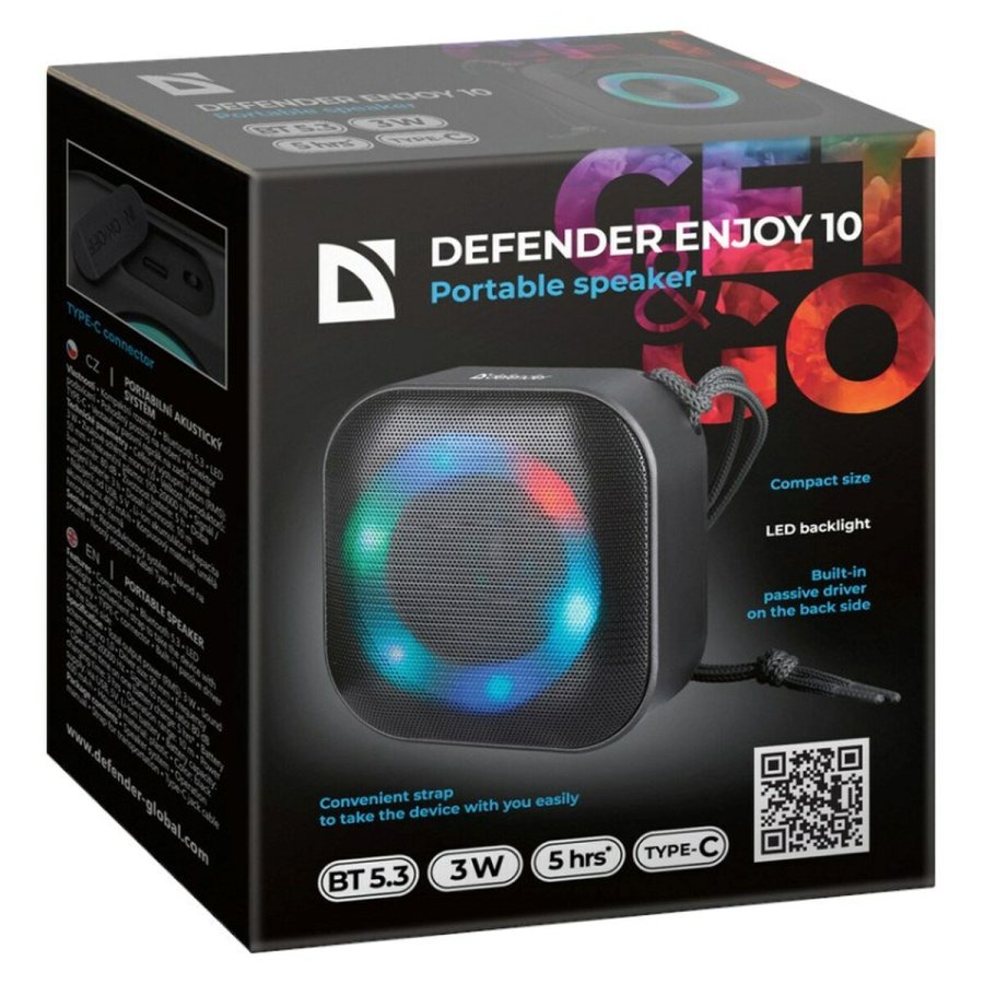 Brbare Bluetooth-hjttalere Defender 65009 Sort 3 W #7