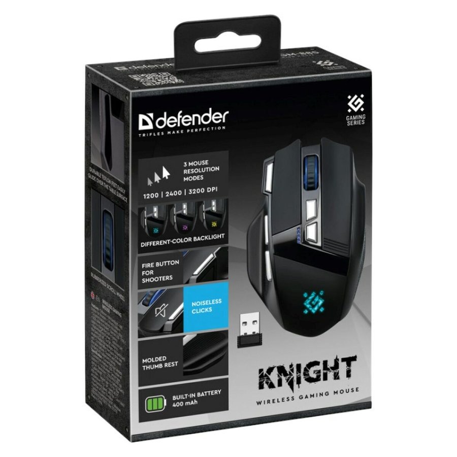 Gaming-mus Defender GM-885 KNIGHT Sort 3200 DPI #11