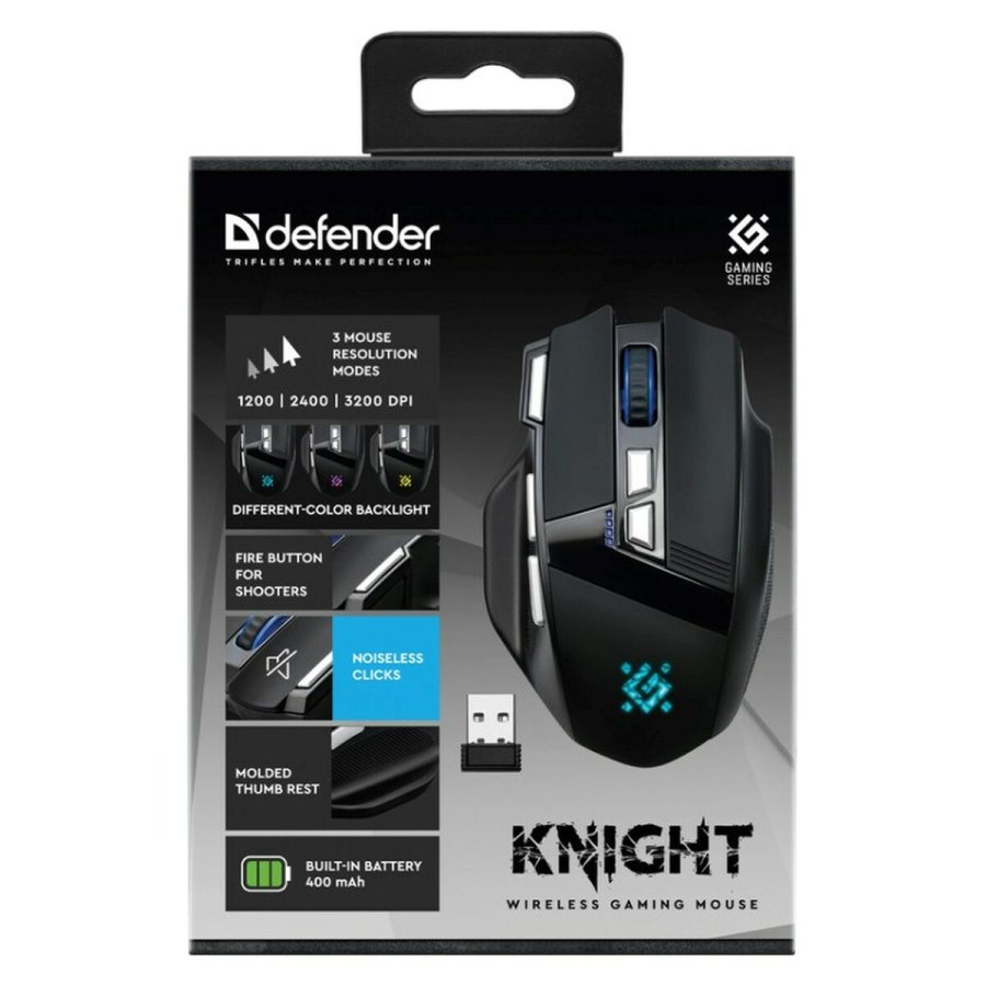 Gaming-mus Defender GM-885 KNIGHT Sort 3200 DPI #13