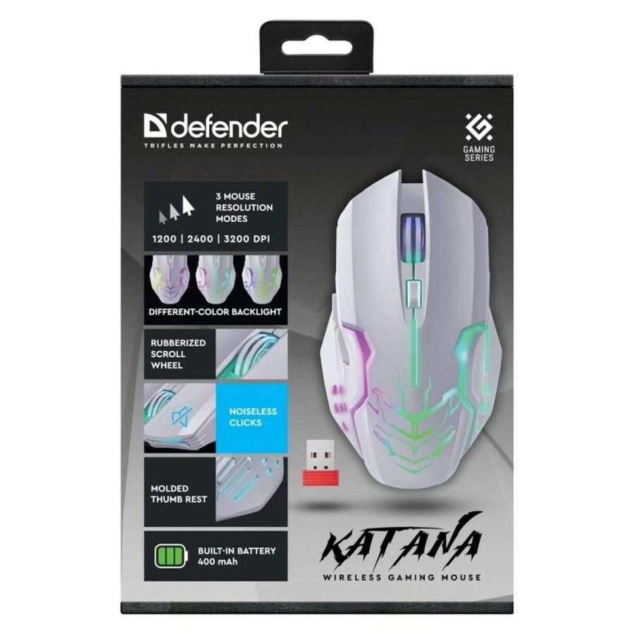 Gaming-mus Defender 52512 Hvid 3200 DPI #9