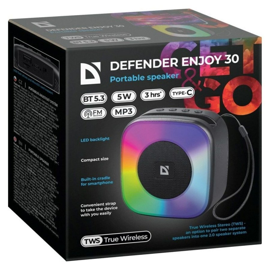 Brbare Bluetooth-hjttalere Defender 65930 Sort 5 W #11