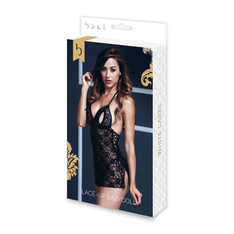 Sort Blonde Babydoll One Size Baci Lingerie BW3103 Sort Onesize #1