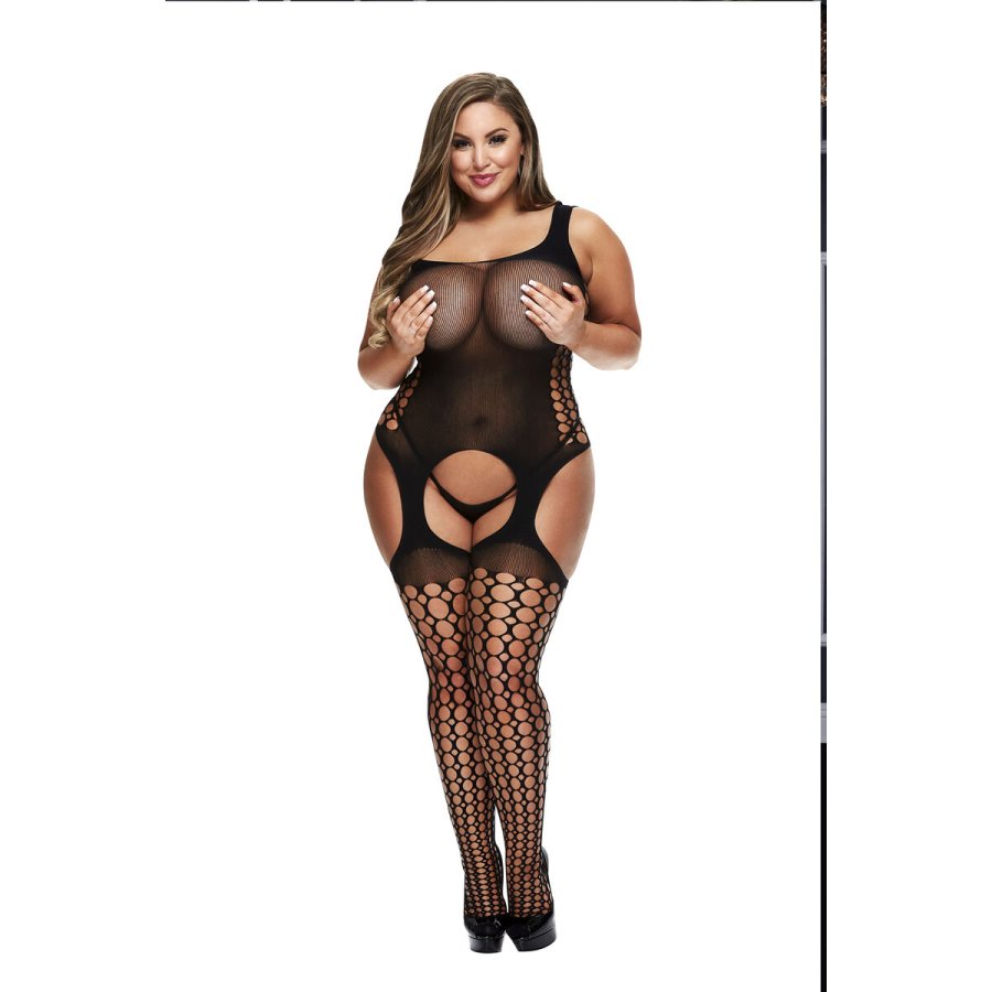 Skridtl�se Seler Bodystocking Queen Size Baci Lingerie 00421 (XL) #3