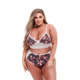 Blonde Undert�j S�t Baci Lingerie Floral & Lace Gr� (XL) #1