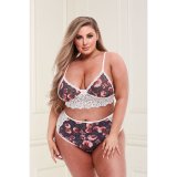 Blonde Undert�j S�t Baci Lingerie Floral & Lace Gr� (XL) #2