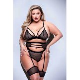 Undert�j S�t Baci Lingerie Sort 3 Dele (Queen) #3